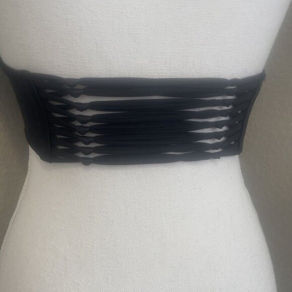 VICTORIA SECRET PINK SWIM Twist Cage Small Bikini Top Black Swimsuit Pink - Picture 5 of 9